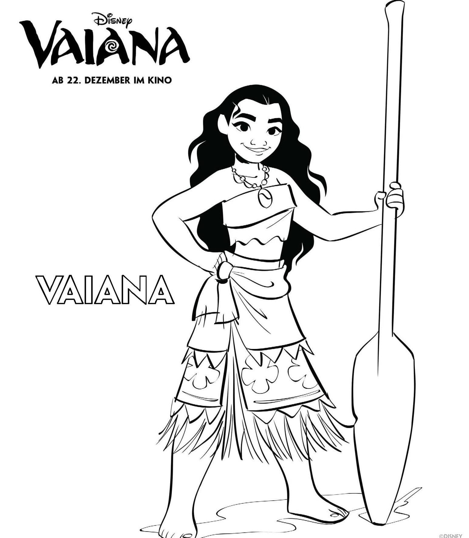 Ausmalbilder Vaiana - Freude Kinder